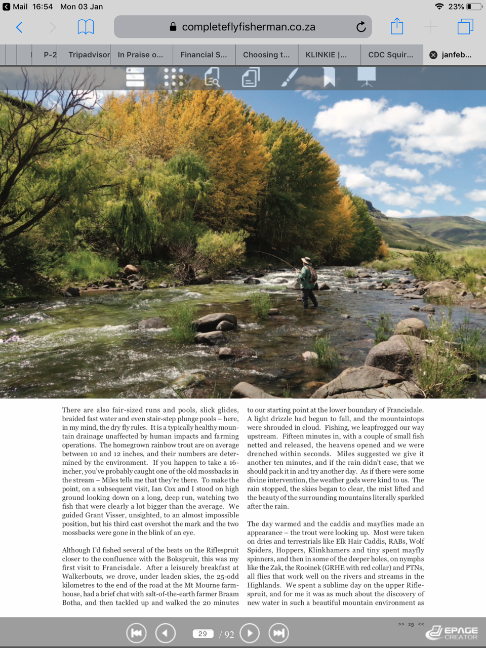 Complete Fly Fisherman article