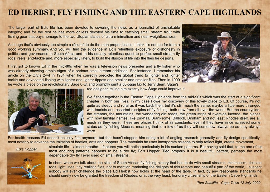 Ed Herbst, Flyfishing and the Eastern Cape Highlands
