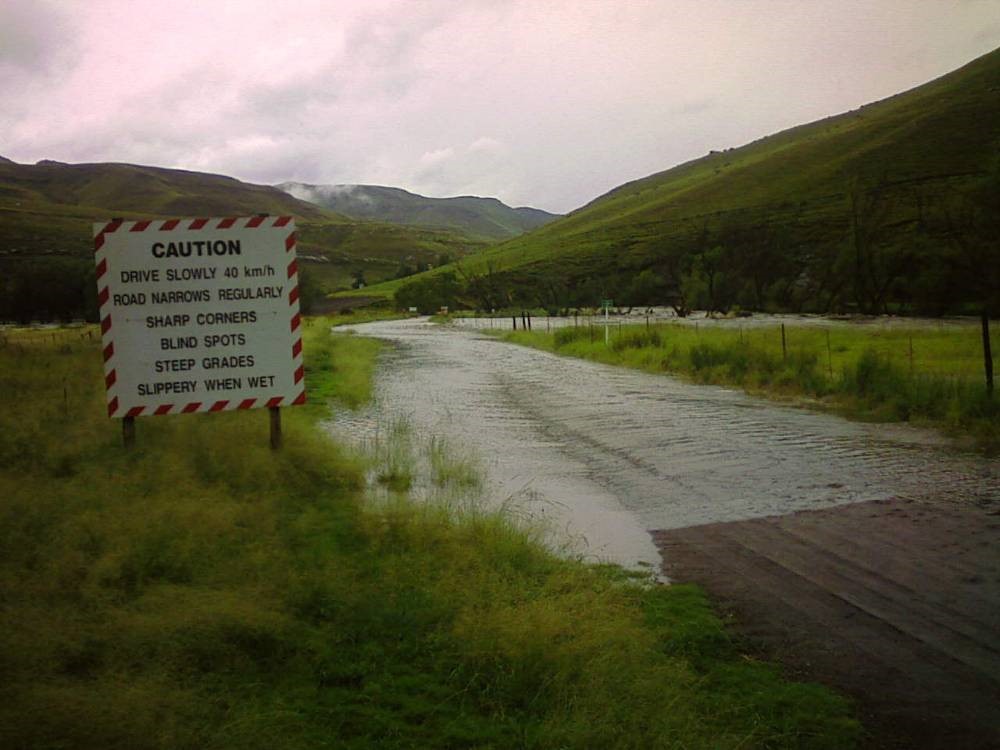 The Bell River bursts its banks